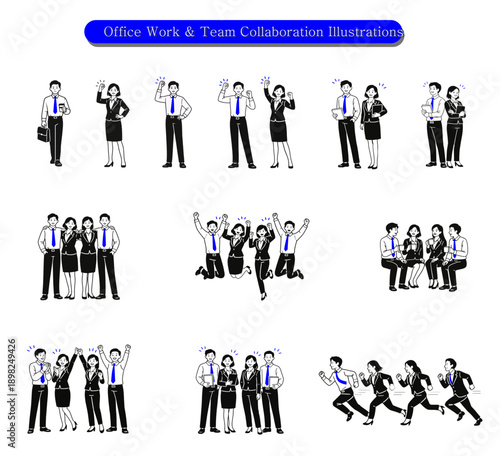 Business Process & Security Flat Icon Set