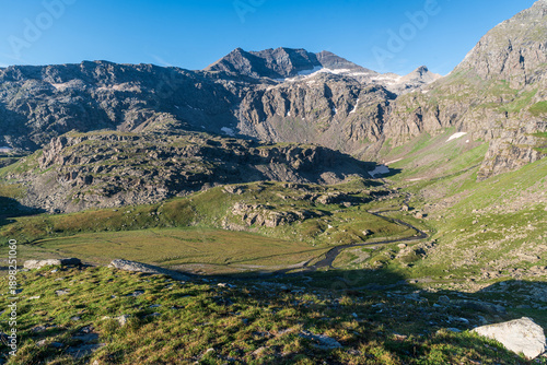 Amazing surrounding of Bivacco Clapier in Cottian Alps on french-italian borders