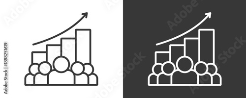 Population Icon Set Vector Collection Isolated In Black And White