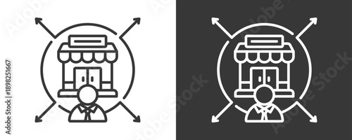 Expansion Icon Set Vector Collection Isolated In Black And White