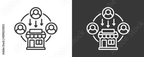 Outreach Icon Set Vector Collection Isolated In Black And White