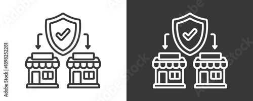 Market Icon Set Vector Collection Isolated In Black And White