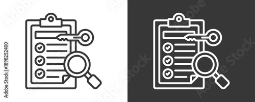 Evaluation Icon Set Vector Collection Isolated In Black And White