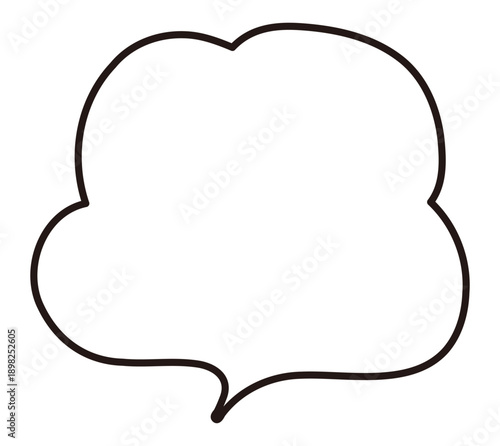 ふわふわなふきだしのイラスト	