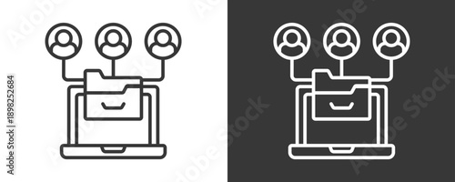 Customer Data Icon Set Vector Collection Isolated In Black And White