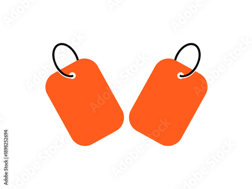 Hang tag icon pricetag label flat icon for apps and websites suitable for ecommerce, shopping platforms, pricing interfaces, mobile applications, user interfaces and modern digital design systems