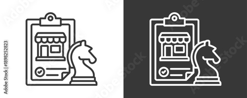 Development Plan Icon Set Vector Collection Isolated In Black And White