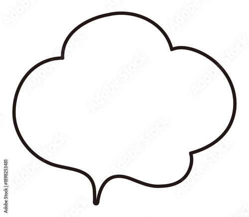 ふわふわなふきだしのイラスト	