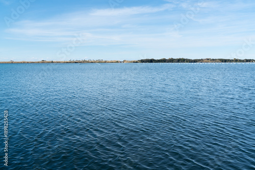 View of Lake Fusaro near Bacoli, Campi Flegrei NAPOLI