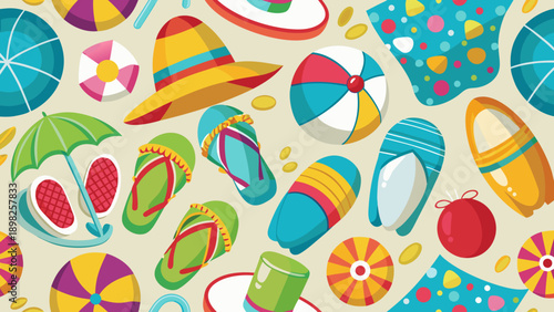 Colorful assortment of playful cartoon ice cream shapes and cones. Vector