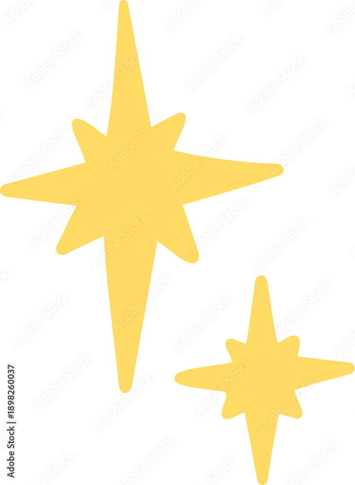 Fototapeta premium 별 반짝이 효과 드로잉 스티커(star light drawing sticker)