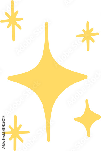 별 반짝이 효과 드로잉 스티커(star light drawing sticker)