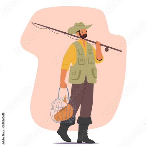 Fishing as traditional masculine hobby activities according to societal expectations of manhood