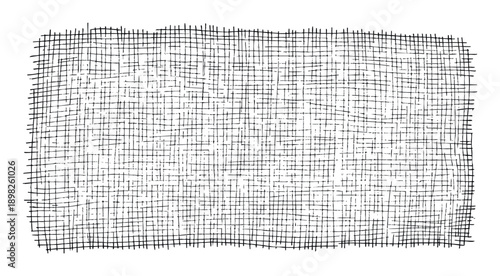 Monochrome mesh with imperfect lines providing a distressed effect ideal for creating an edgy abstract background or a rustic surface material for various media.