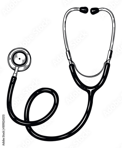 Classic medical stethoscope essential for doctor checkups and patient diagnosis providing a recognizable symbol for healthcare education and hospital services