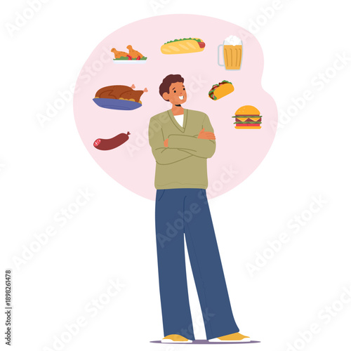Traditional male eating habits according to social norms, common standards and gender role