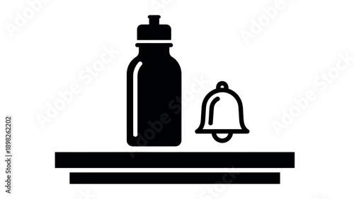 Hydration reminder icon for daily water intake tracking and wellness application to promote healthy drinking habits for fitness and healthconscious individuals