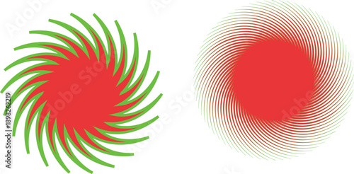 Abstract Vortexes: Two vibrant swirling vortexes, a display of dynamic energy, captivate with their mesmerizing pattern and bold color palette