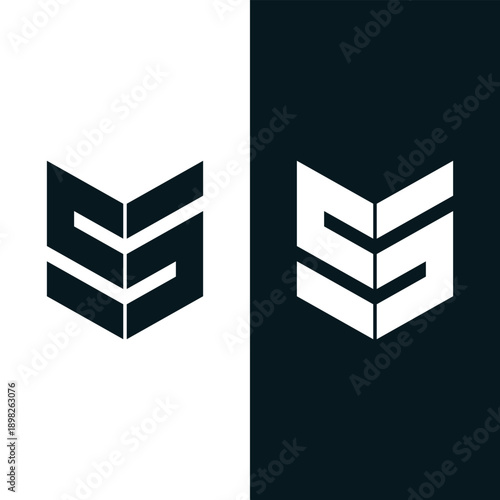 Initial Letter S Cube Logo Concept icon sign symbol Design Element Stock Vector.