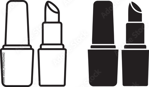 Black and white lipstick cosmetics makeup 1