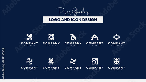 Geometric Abstract Company Logo Collection