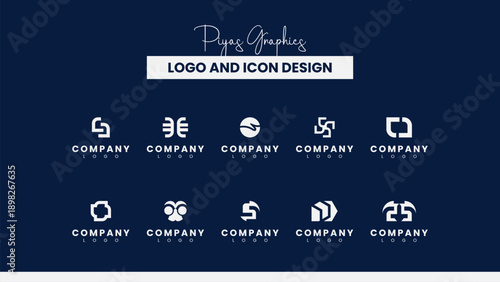 Symmetrical Letterform Logo Design Pack