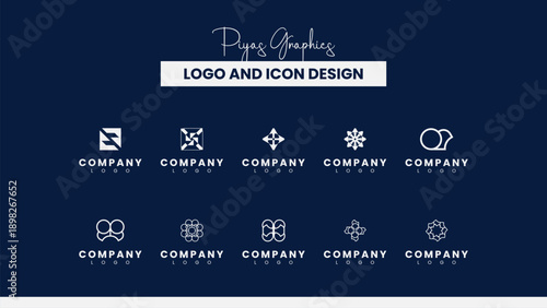 Angular Geometric Logo Icon Collection
