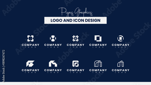 Abstract Architectural Logo Icon Set