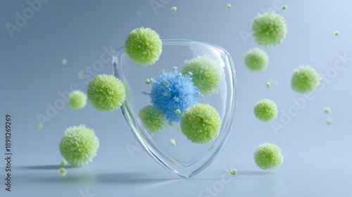 Immune defense concept with virus protection shield