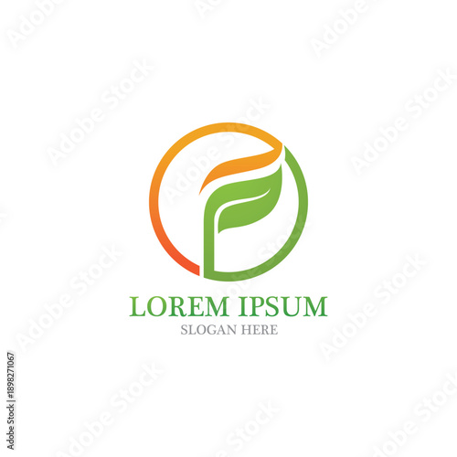 Leaf nature logo and symbol vector image