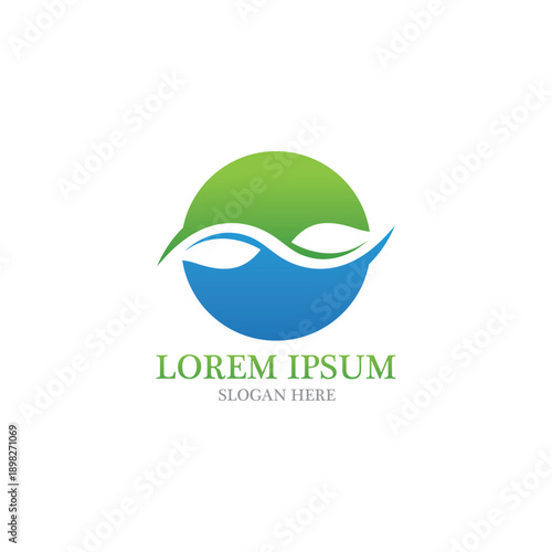 Leaf nature logo and symbol vector image