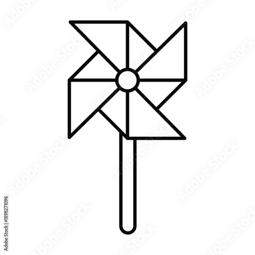 Pinwheel Game Vector icon which can easily modify or edit