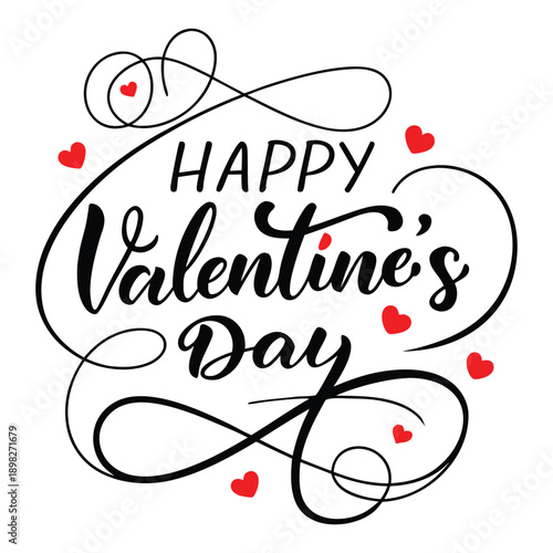  Happy Valentine’s Day Calligraphy – Romantic Handwritten Typography Design.