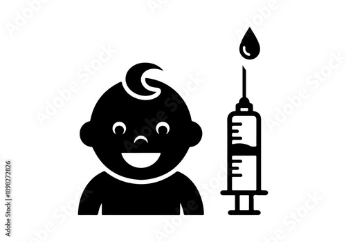 Baby Vaccination Icon A Visual Representation of Child Immunization and Healthcare