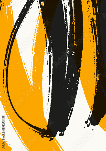 Abstract ink brush strokes vector background, expressive minimal art for design, posters, branding, and modern layouts.