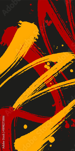 Abstract ink brush strokes vector background, expressive minimal art for design, posters, branding, and modern layouts.