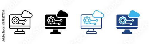 Digital Transformation icon set multiple style collection