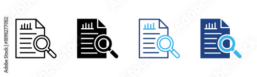 Data Utilization icon set multiple style collection