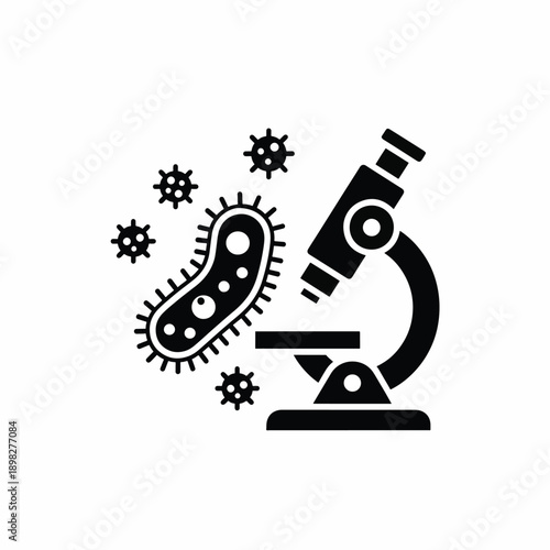 Microscope Examining Bacteria