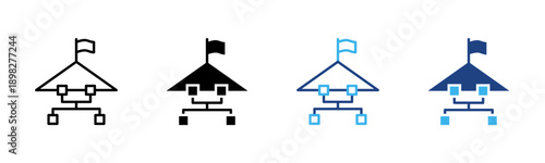 Vision Cascade icon set multiple style collection