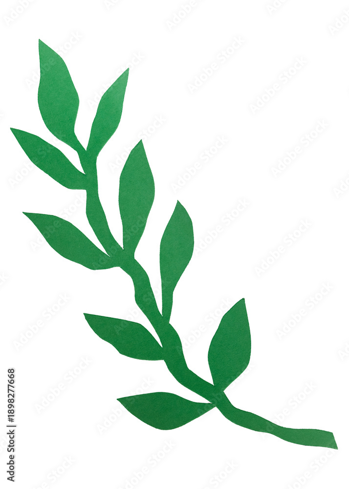 Fototapeta premium Simple leaf png, abstract botanical design for planner, transparent background