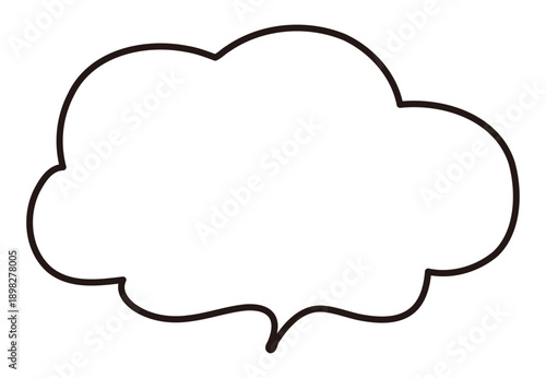 ふわふわなふきだしのイラスト