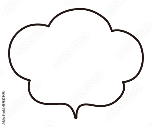 ふわふわなふきだしのイラスト