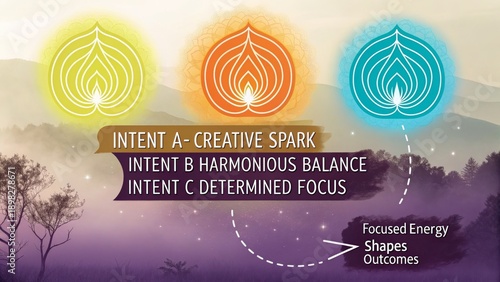 Intent A Creative Spark, B Harmonious Balance, C Determined Focus