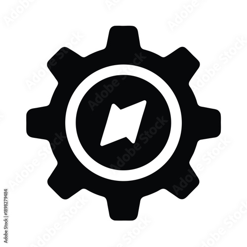 System Update Silhouette Icon Vector Illustration
