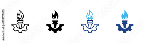 Vision Sustainment icon set multiple style collection