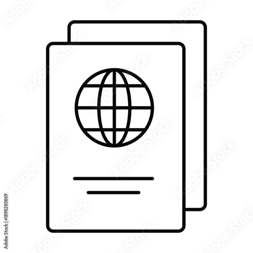 Passport Vector icon which can easily modify or edit