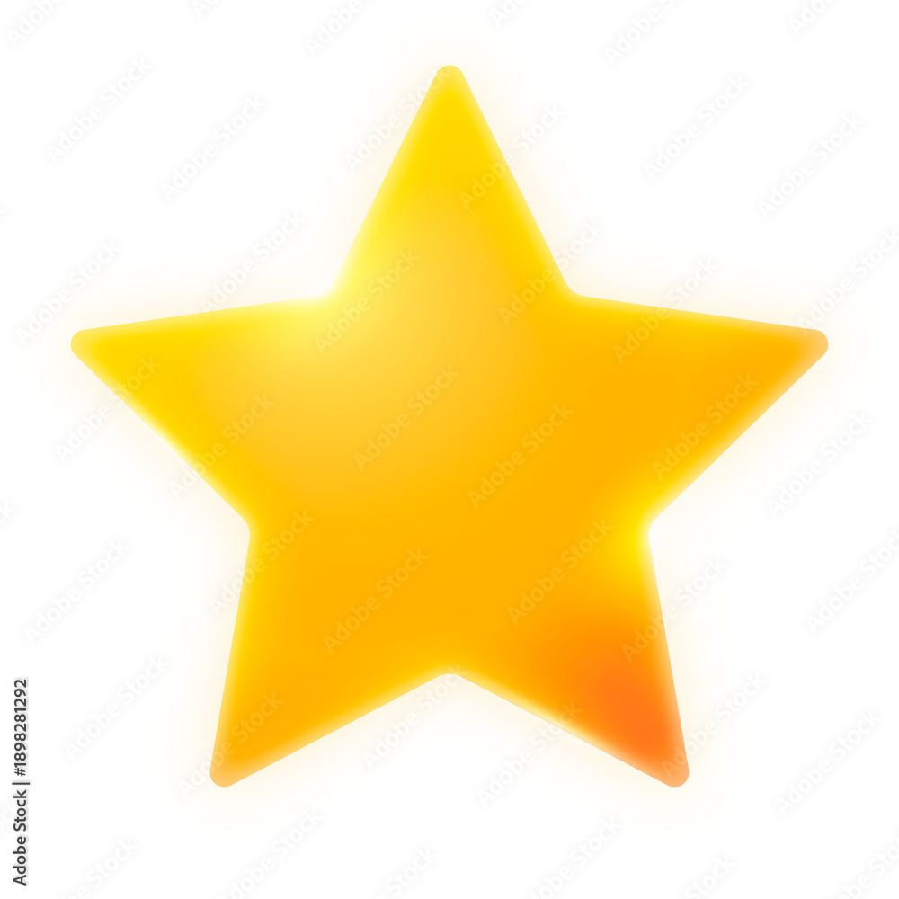 Fototapeta premium Star shape png icon sticker, neon glow design, transparent background