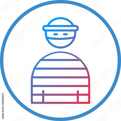 Thief Line Icon Style