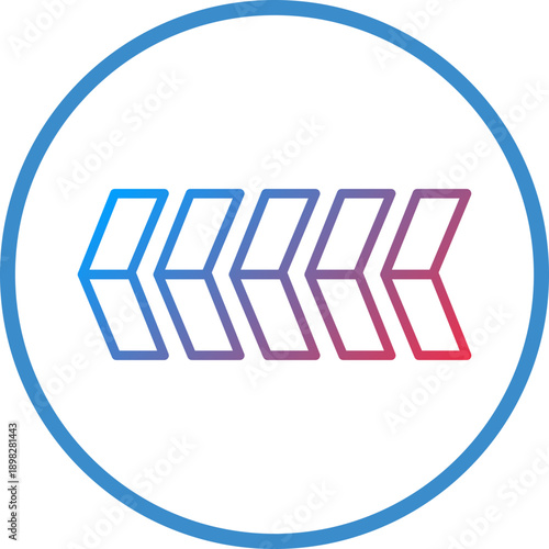 Police Line Line Icon Style